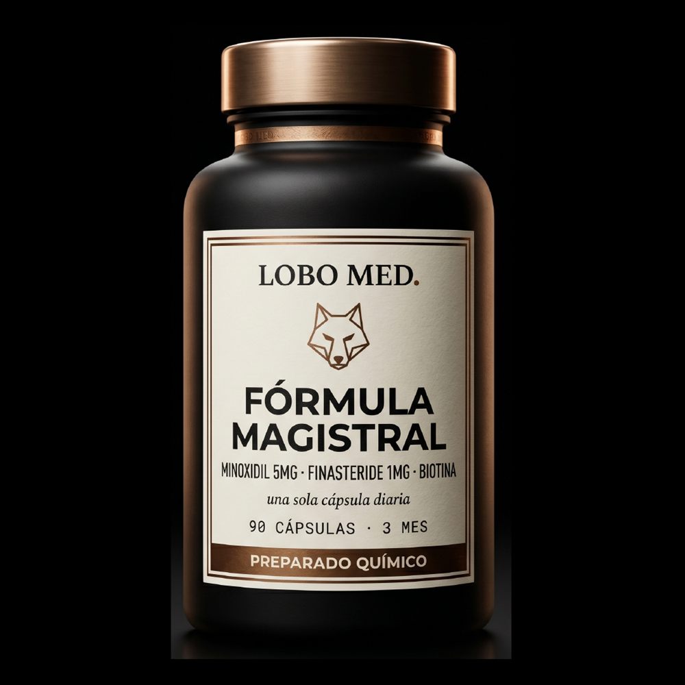 Fórmula Magistral LOBO MED — Minoxidil + Finasteride + Biotina 90 cápsulas